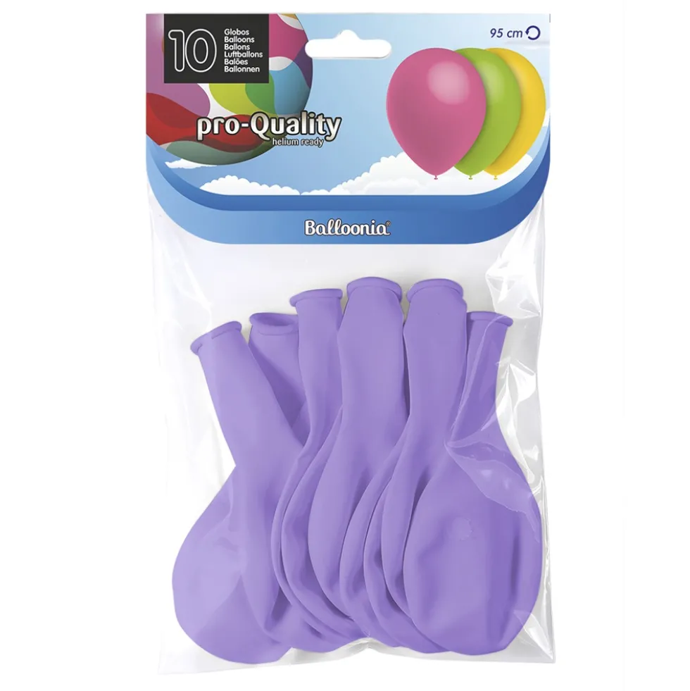Juego de 10 Globos Lavanda Mate 30 cm