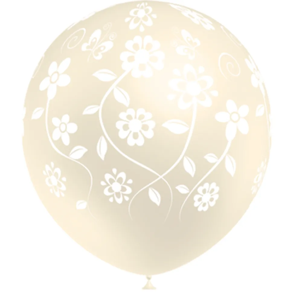 Juego de 8 Globos Marfil Flores Boda