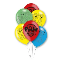 Juego de 6 Globos Patrulla Canina 27,5 cm