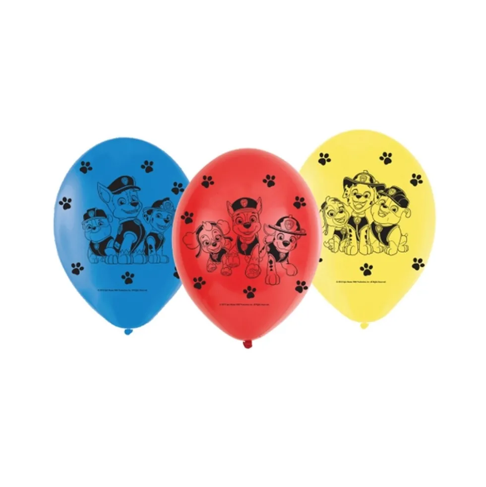 Juego de 6 Globos Patrulla Canina