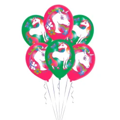 Juego de 6 Globos Unicornio