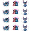 Juego de 12 Impresiones de 6 cm en Papel Comestible Stitch