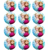 Juego de 12 impresiones en oblea Elsa y Anna