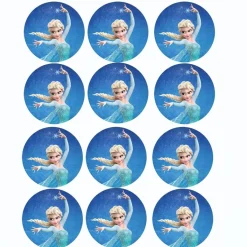 Juego de 12 impresiones en oblea Elsa 2