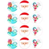 Juego de 12 Impresiones en Papel de Azúcar Navidad