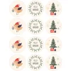 Juego de 12 Impresiones en Papel de Azúcar Feliz Navidad