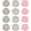 Juego de 12 Impresiones en Papel de Azúcar San Valentín Modelo A 6 cm