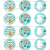 Juego de 12 Impresiones en Papel de Azúcar Pascua Modelo B 6 cm