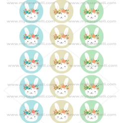 Juego de 15 Impresiones en Papel de Azúcar Pascua Modelo A 5 cm