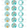 Juego de 15 Impresiones en Papel de Azúcar Pascua Modelo B 5 cm