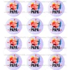 Juego de 12 Impresiones en Papel de Azúcar Día del Padre Modelo F 6 cm