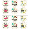 Juego de 12 Impresiones en Papel de Azúcar Verano Modelo B 6 cm