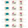 Juego de 15 Impresiones en Papel de Azúcar Verano Modelo C 5 cm