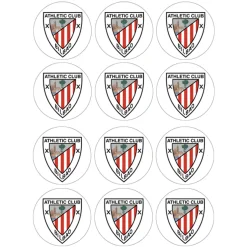 Juego de 12 Impresiones en Papel de Azúcar Athletic de Bilbao​