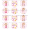 Juego de 12 Impresiones en Papel de Azúcar Baby Girl Modelo A 6 cm