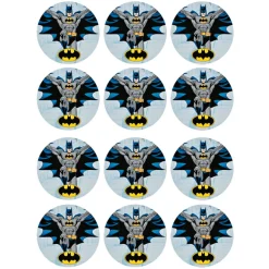 Juego de 12 Impresiones en Papel de Azúcar Batman