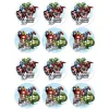 Juego de 12 Impresiones en Papel de Azúcar Los Vengadores