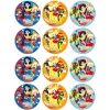 Juego de 12 Impresiones en Papel de Azúcar Super Hero Girls