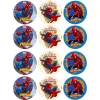 Juego de 12 Impresiones en Papel de Azúcar Spiderman