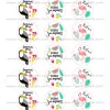 Juego de 15 Impresiones en Papel de Azúcar Verano Modelo A 5 cm