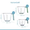 Juego de 3 Jarras Medidoras Apilables - Kitchen Craft