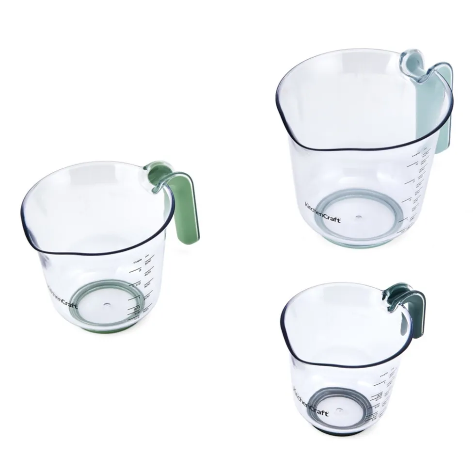 Juego de 3 Jarras Medidoras Apilables - Kitchen Craft