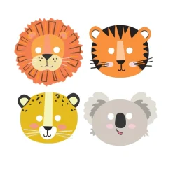 Juego de 8 Máscaras Animales de la Selva