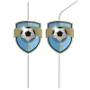 Juego de 6 Pajitas de Plástico Fútbol Party