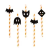 Juego de 12 pajitas Halloween