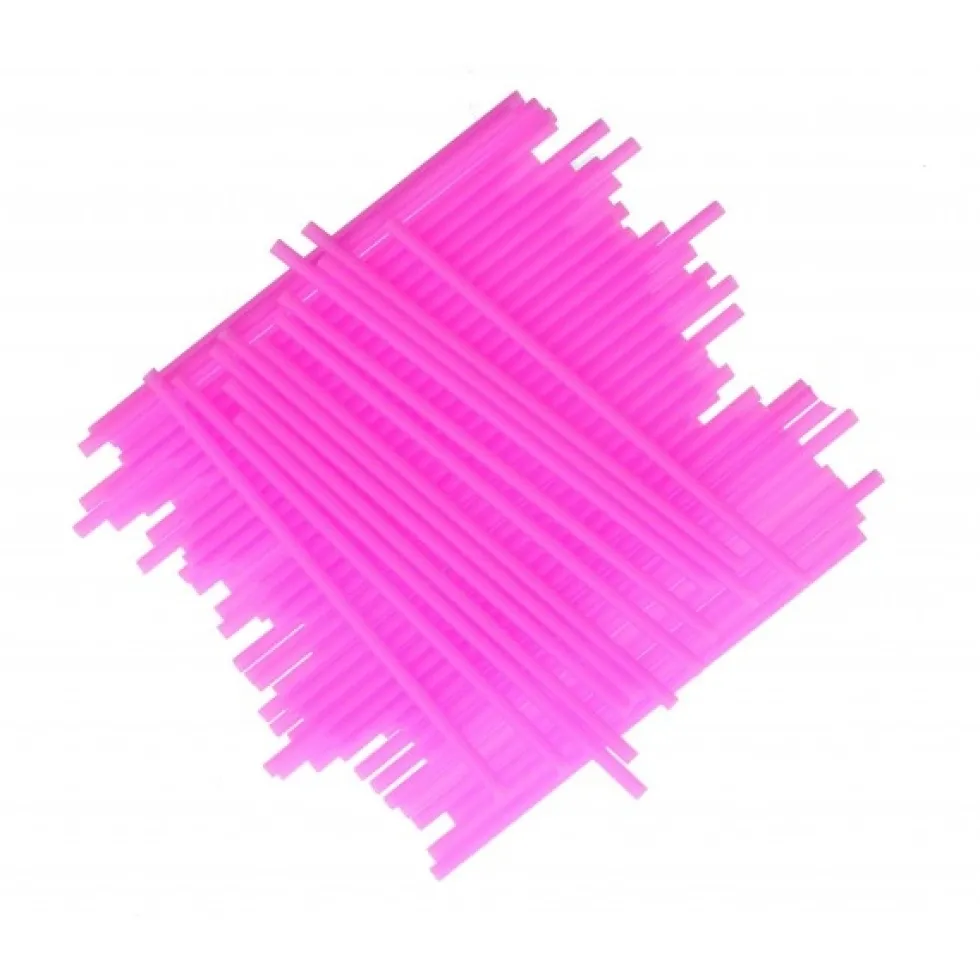 Juego de 25 palitos rosas para piruletas 15cm