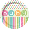 Juego de 8 Platos Baby Colores Pastel 22 cm