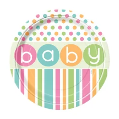 Juego de 8 Platos Baby Colores Pastel 17 cm