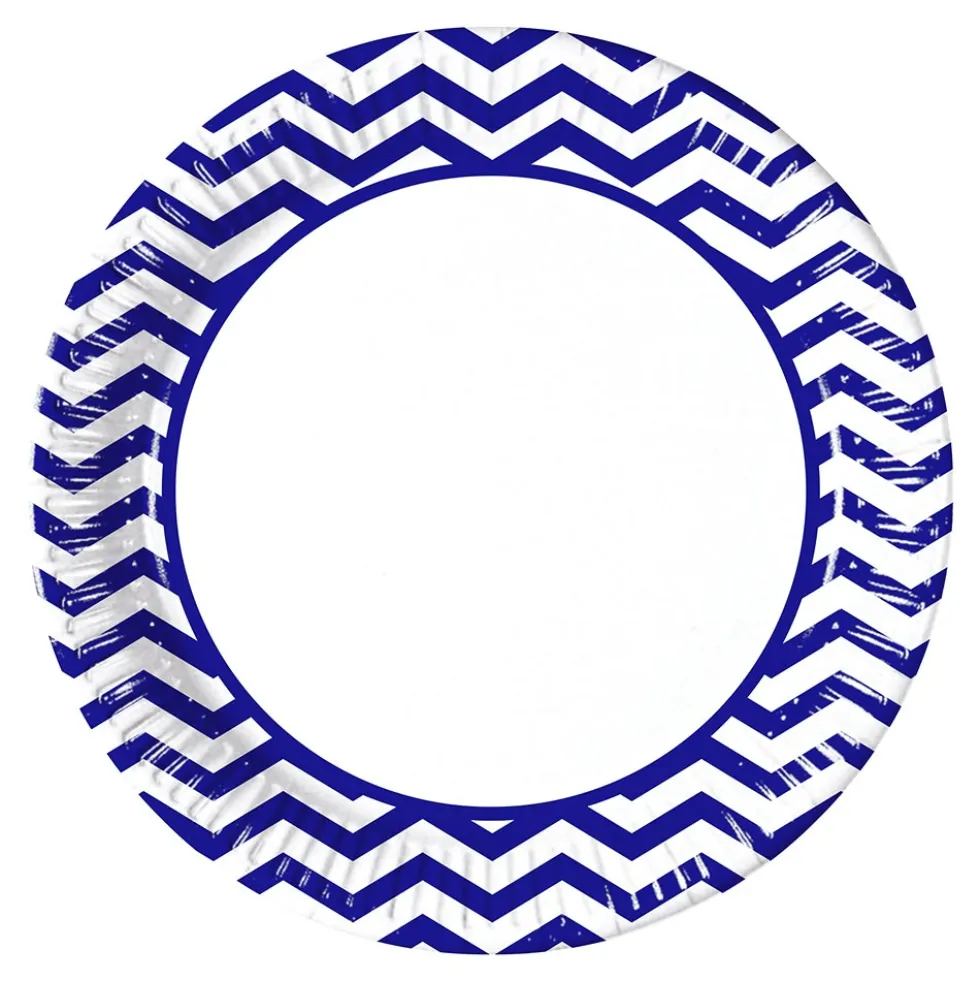 Juego de 8 Platos Blue Chevron 22 cm