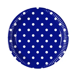 Juego de 8 Platos Blue Royal Dots 19 cm