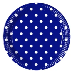 Juego de 8 Platos Blue Royal Dots 22 cm