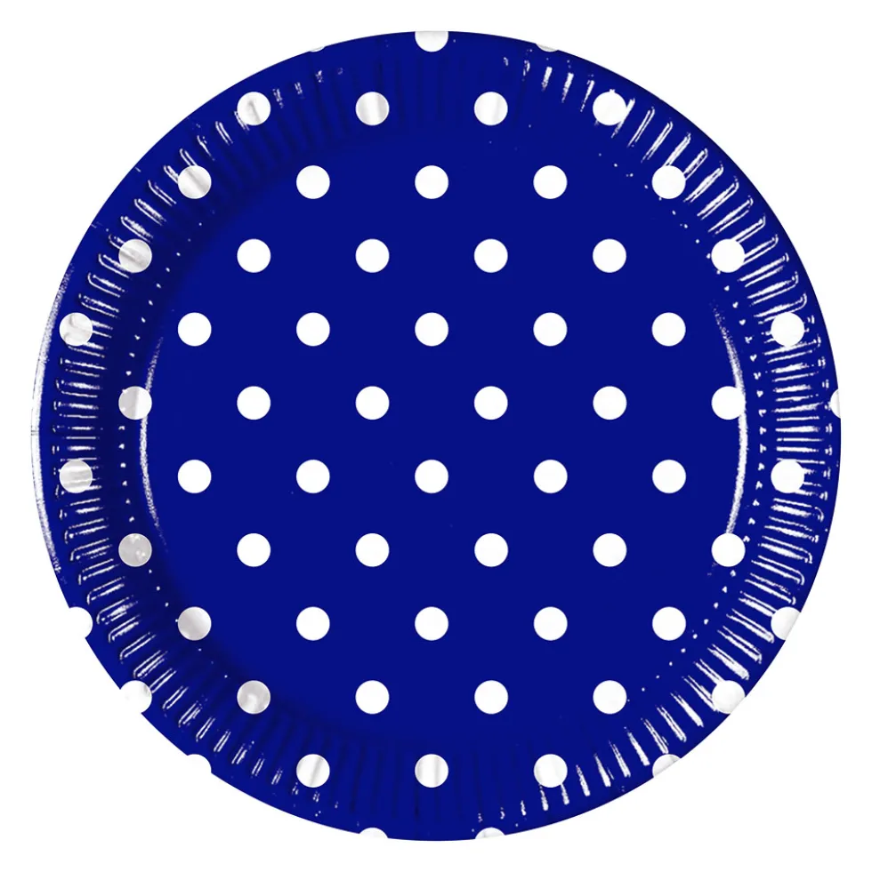 Juego de 8 Platos Blue Royal Dots 22 cm
