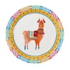Juego de 8 Platos Boho Mix Llama 22 cm