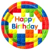 Juego de 8 Platos Building Blocks 22cm
