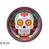 Juego de 6 Platos Calavera Halloween 18 cm