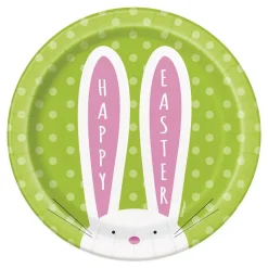 Juego de 8 Platos Conejo de Pascua 17cm