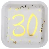 Juego de 10 Platos 30 Cumpleaños 22 cm