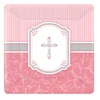 Juego de 8 platos de comunión rosa 25cm
