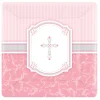 Juego de 8 platos de comunión rosa 17cm