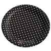 Juego de 10 platos de Papel Black Polkadot