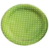Juego de 10 platos de Papel Green Polkadot