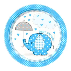 Juego de 8 Platos Elefante Azul 17 cm