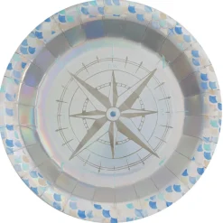 Juego de 10 Platos Escamas Iridiscentes