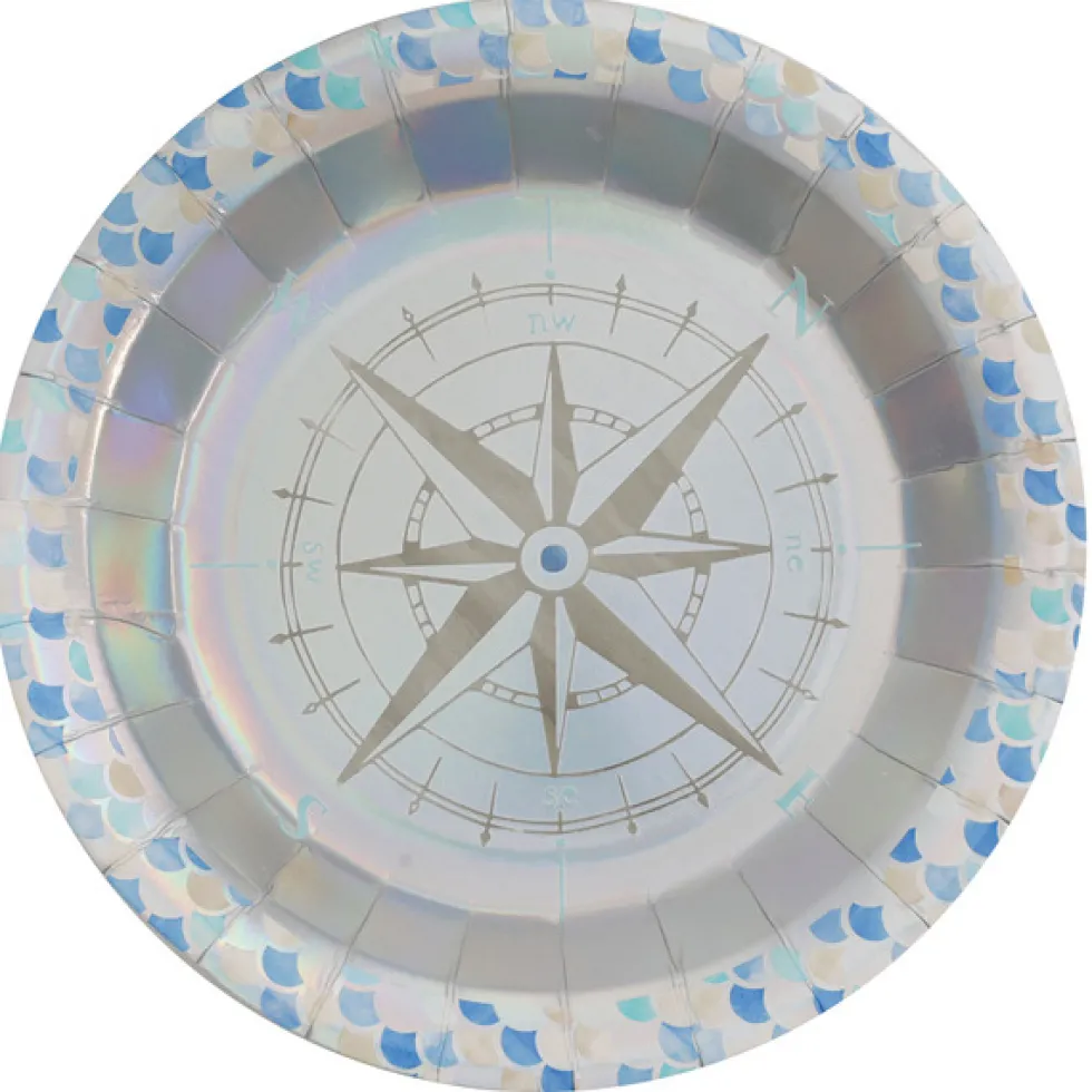 Juego de 10 Platos Escamas Iridiscentes