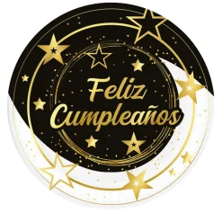 Juego de 6 Platos Feliz Cumpleaños 23 cm