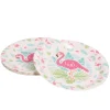 Juego de 6 Platos Flamingo Rosa 23 cm